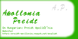 apollonia preidt business card